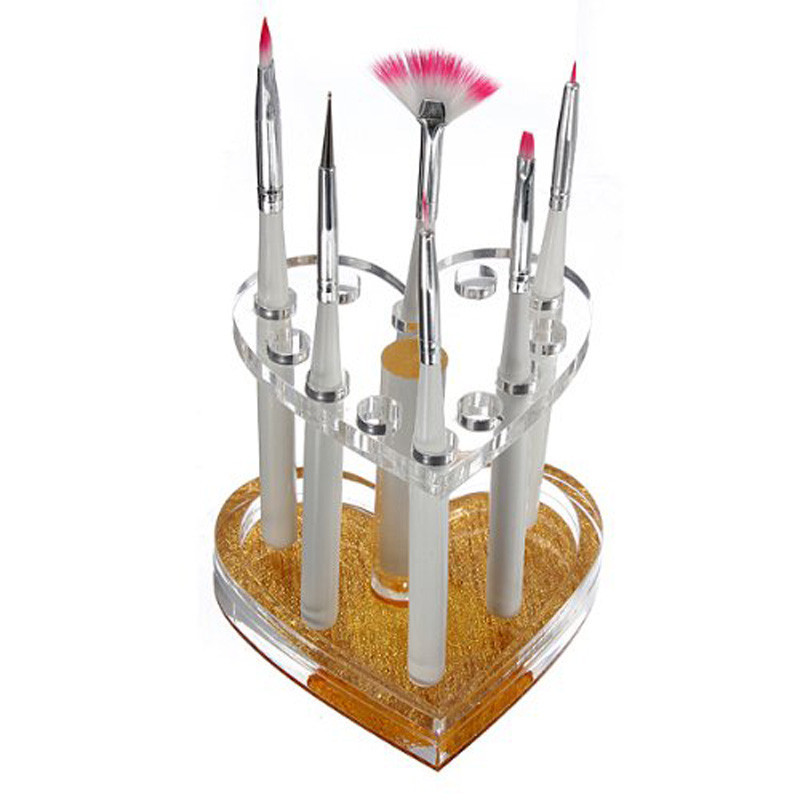 Nail Fan Brush - Caja de almacenamiento de pinceles para