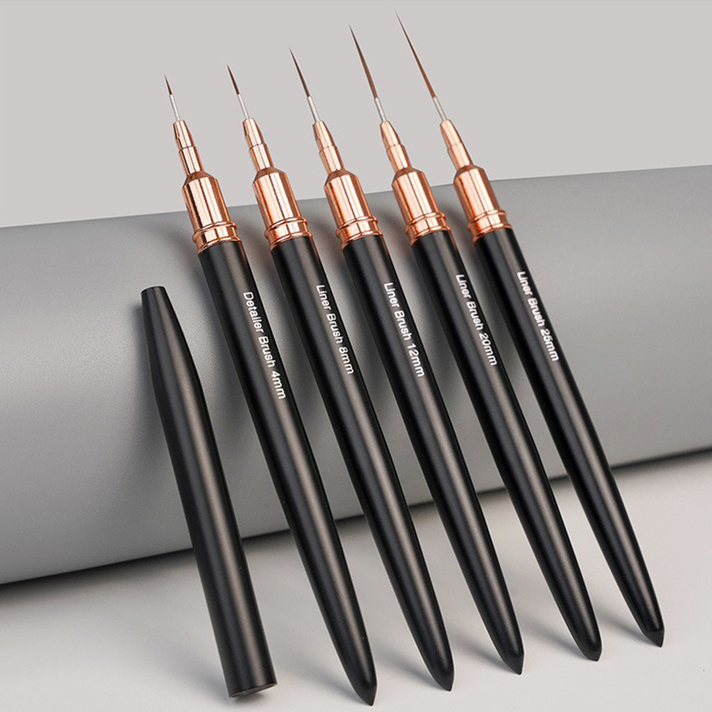 Nail Fan Brush - # Juego de 5 pinceles profesionales