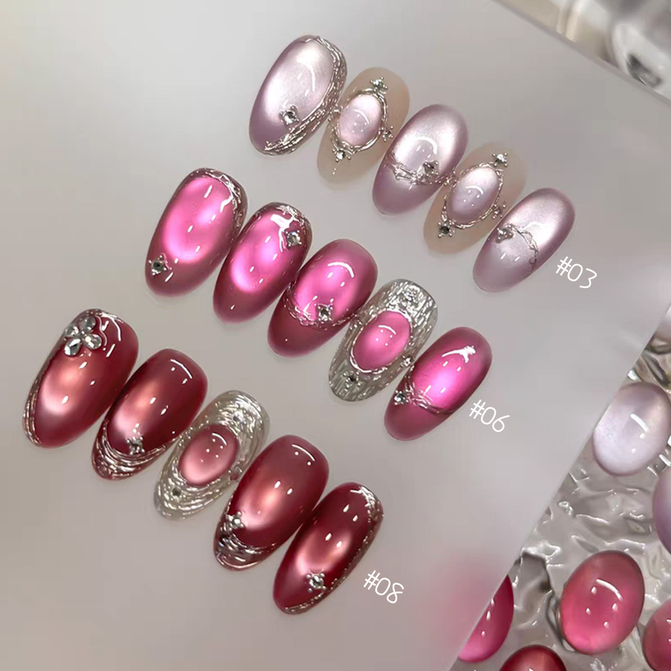Nail Art Pink Cat Eye - 1 unidad TC 2026 Popular de
