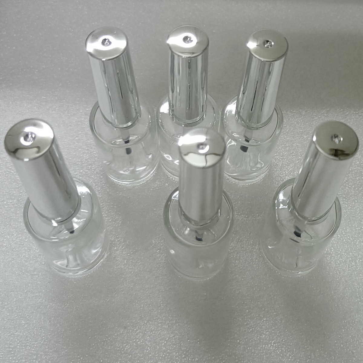 Nail Fan Brush - 13 ml, 6 Piezas, Botellas de