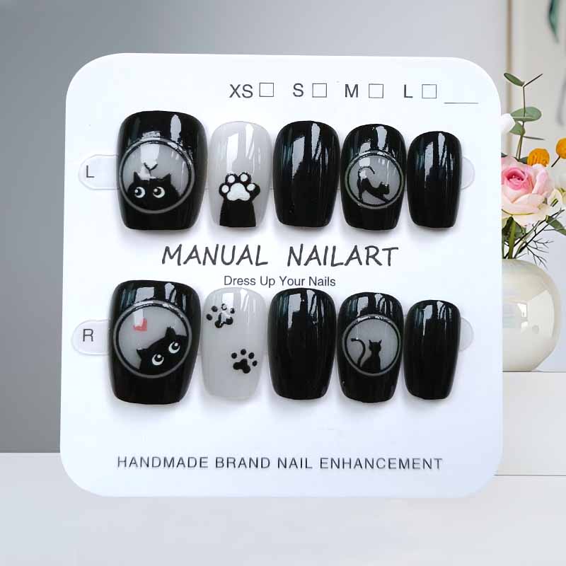 Nail Art Pink Cat Eye - 10 Uds. De bonito dibujo de