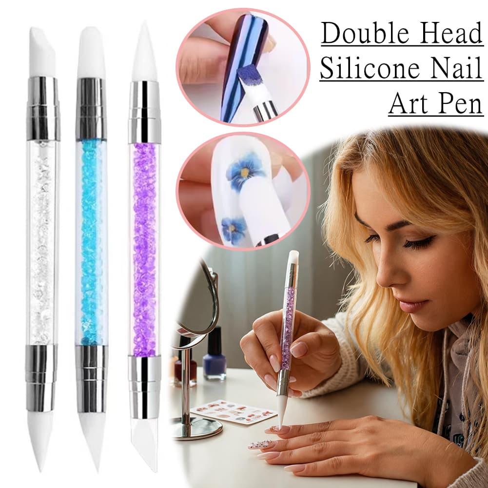Nail Fan Brush - Pincel de Silicona de Doble Punta