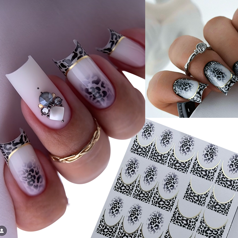 Nail Art Zebra Design - Pegatinas para uñas postizas con estampado