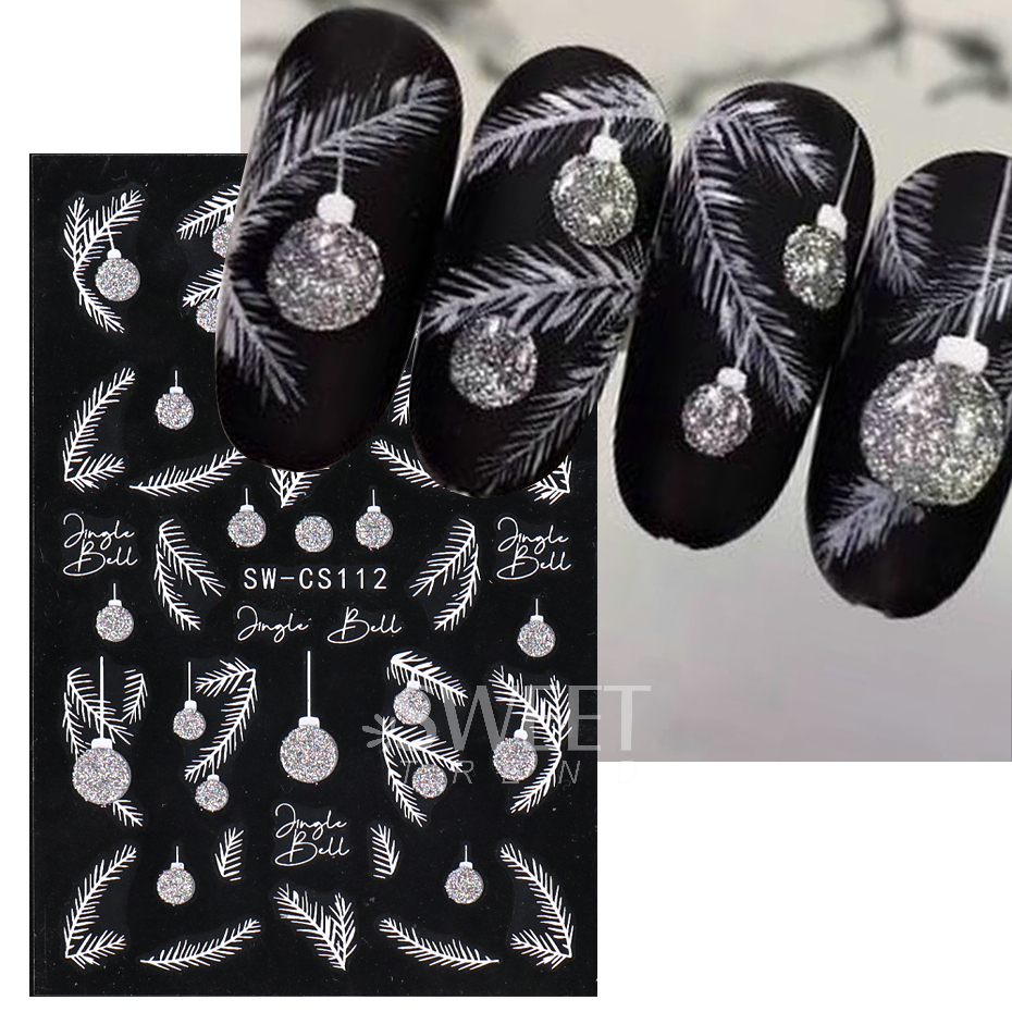 Nuevas pegatinas de esmalte de - Nail Art Xmas Tree reseña y precio