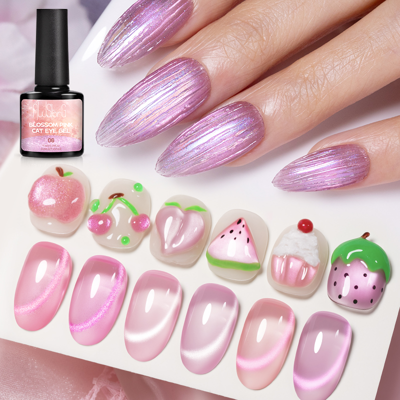AWStorG 7.5ML Flash Pure Lust  - Nail Art Pink Cat Eye reseña y precio