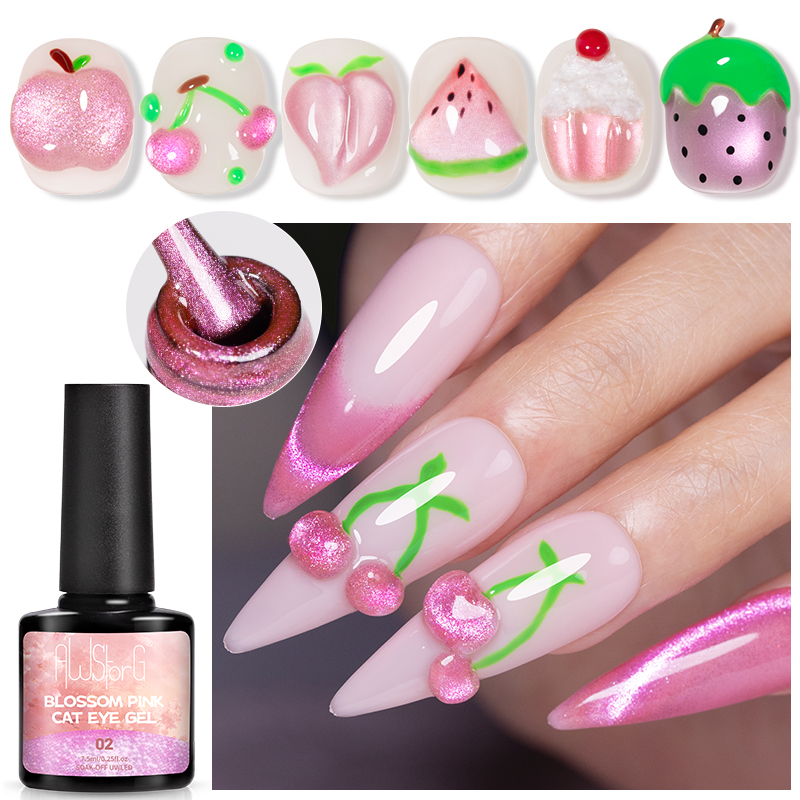 AWStorG 7.5ML Flash Pure Lust  - Nail Art Pink Cat Eye reseña y precio