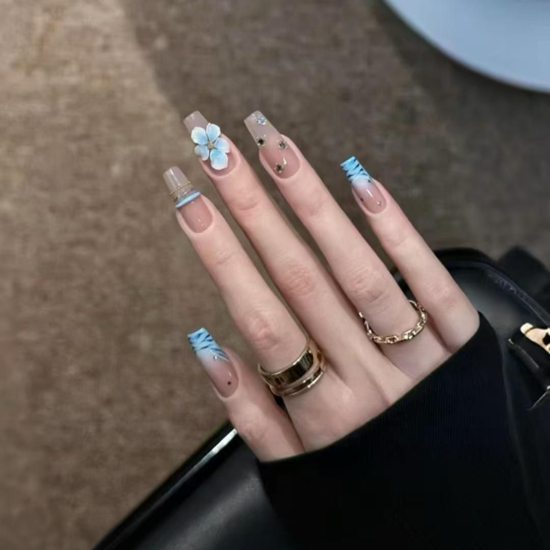 10 Uñas Postizas Hechas a Mano - Nail Art Zebra Design reseña y precio