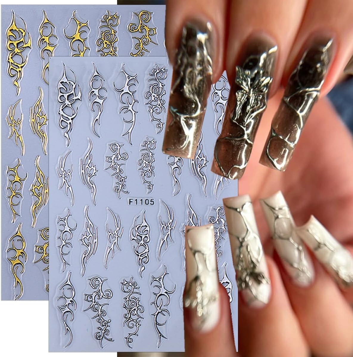 Calcomanías góticas para decor - Nail Art Vintage reseña y precio