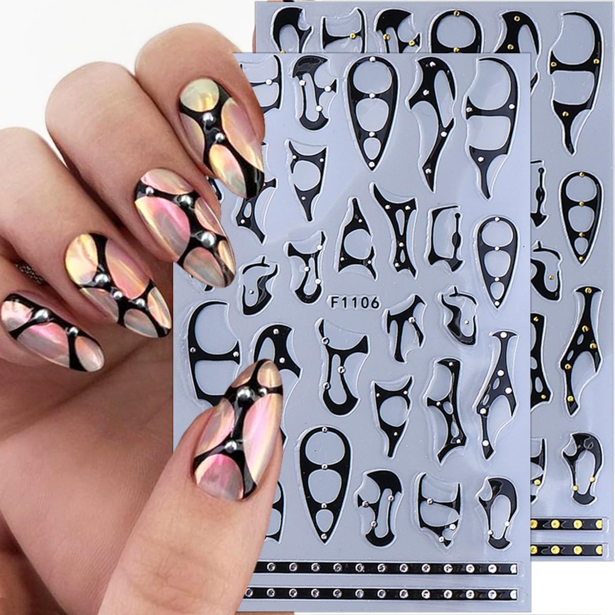Calcomanías góticas para decor - Nail Art Vintage reseña y precio