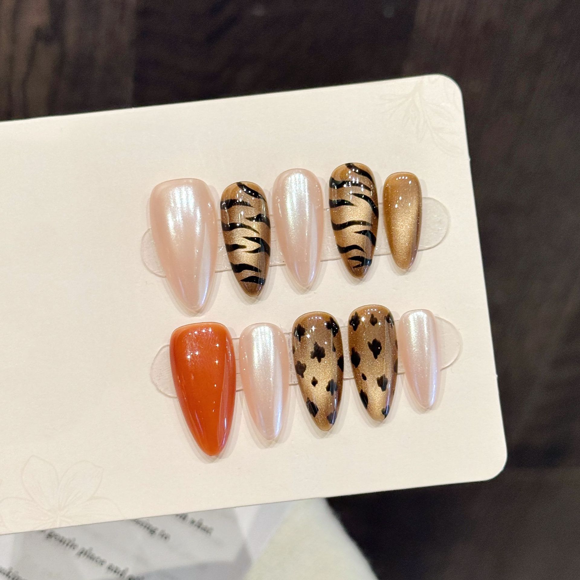 10 Uds. De uñas postizas hecha - Nail Art Zebra Design reseña y precio