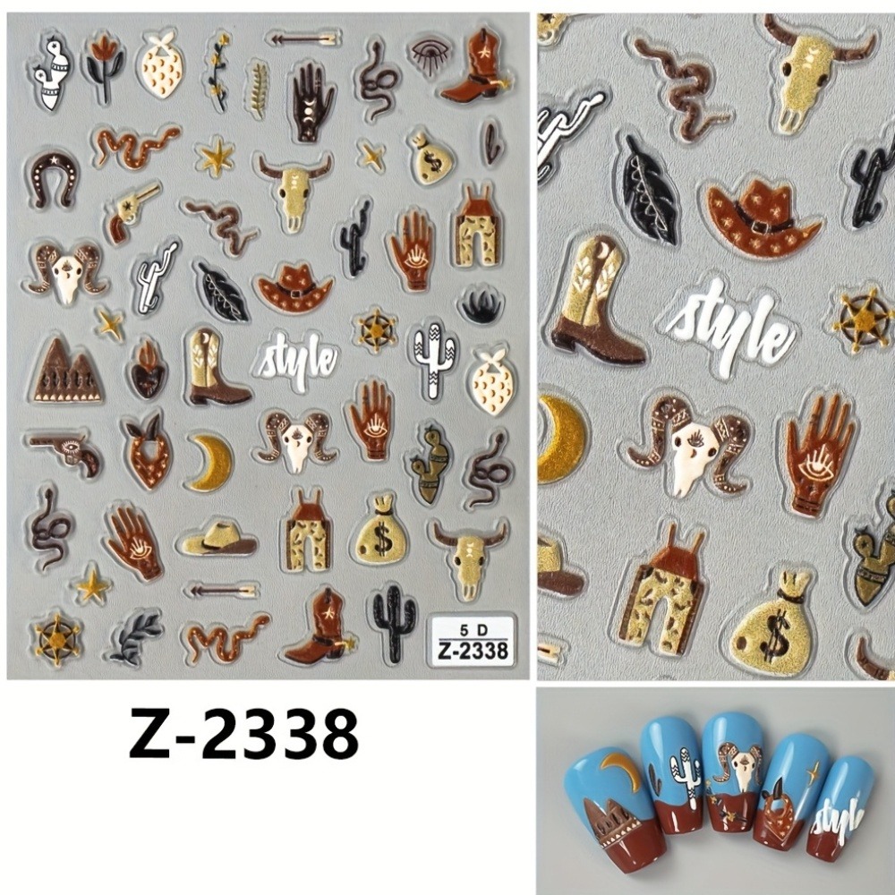 Pegatinas decorativas 5D 3D en - Nail Art Vintage reseña y precio