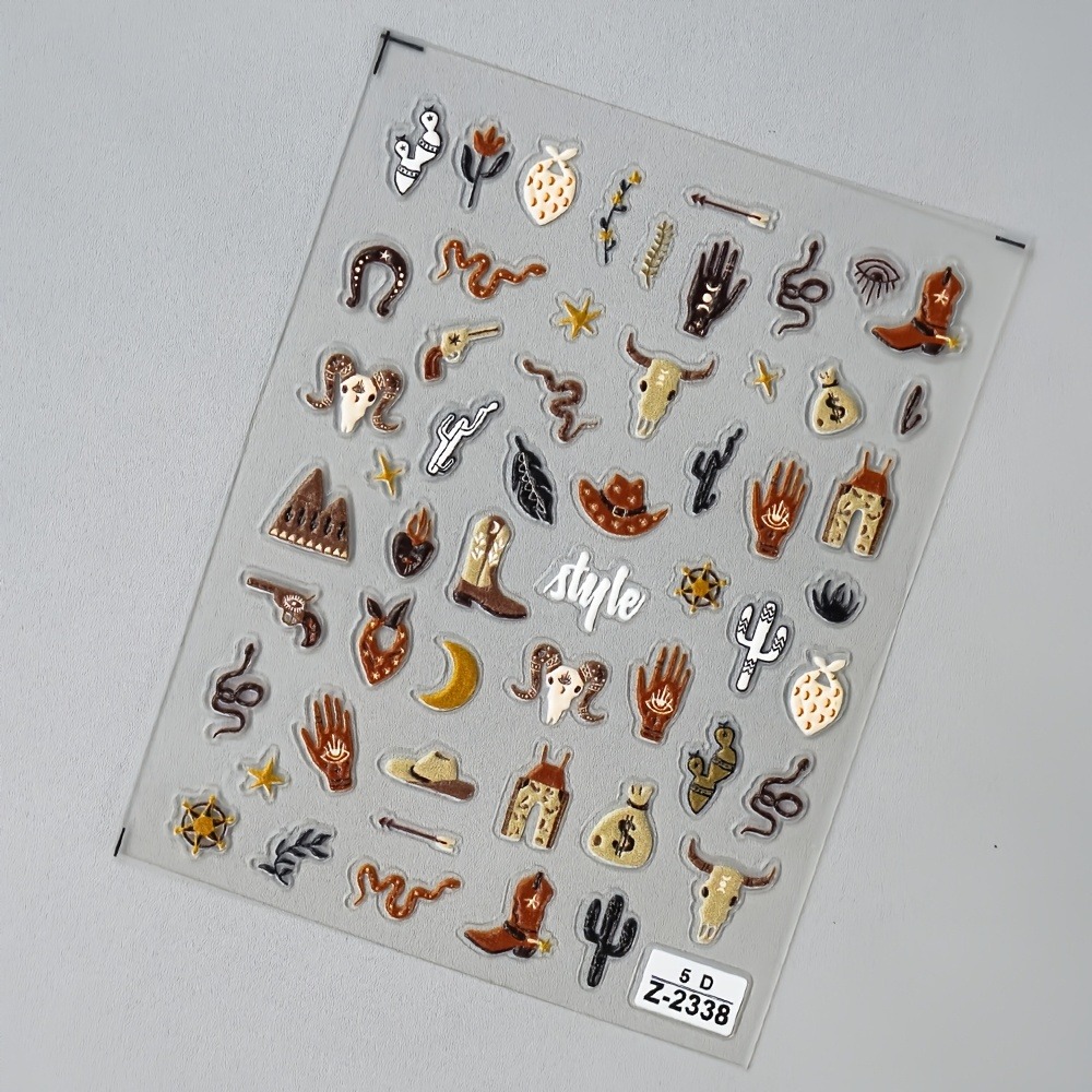 Pegatinas decorativas 5D 3D en - Nail Art Vintage reseña y precio