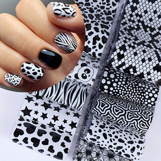 10 piezas de láminas de transf - Nail Art Zebra Design reseña y precio