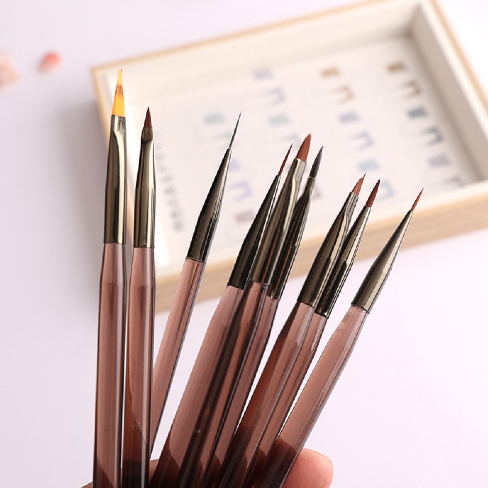 Juego de 9 pinceles para decor - Nail Fan Brush reseña y precio