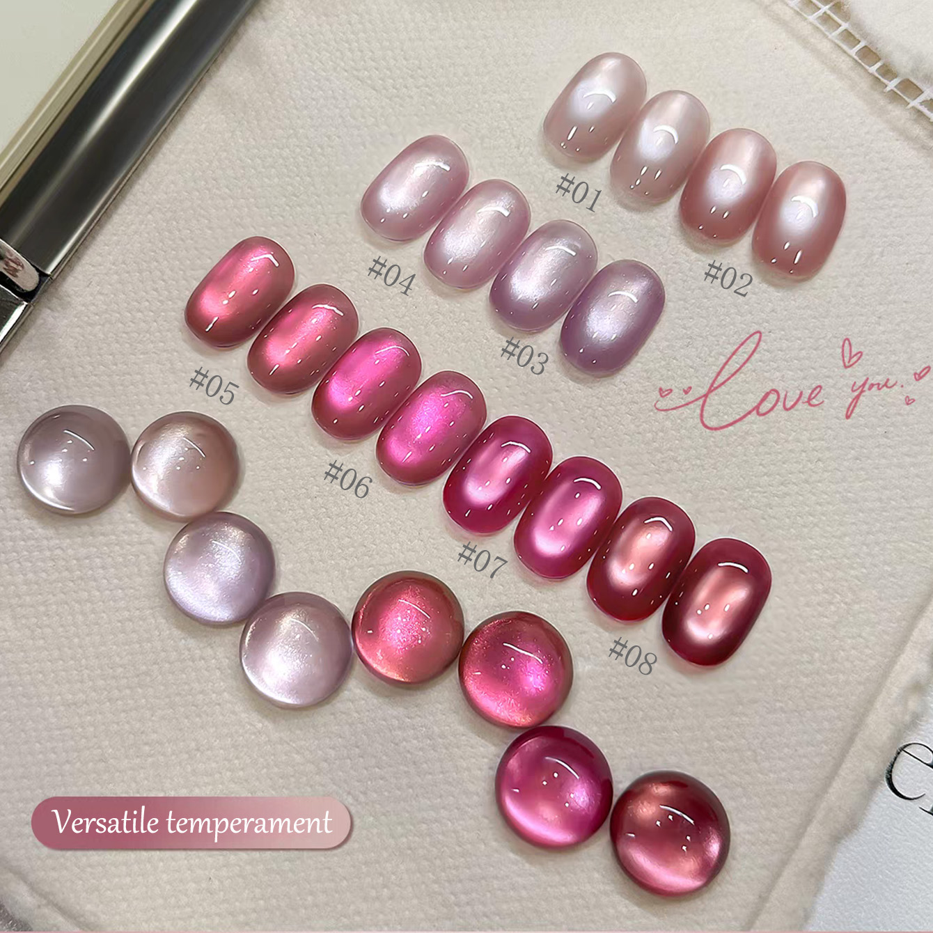 1 unidad TC 2026 Popular de Ve - Nail Art Pink Cat Eye reseña y precio