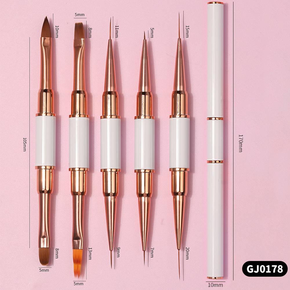Juego de pinceles de doble pun - Nail Fan Brush reseña y precio