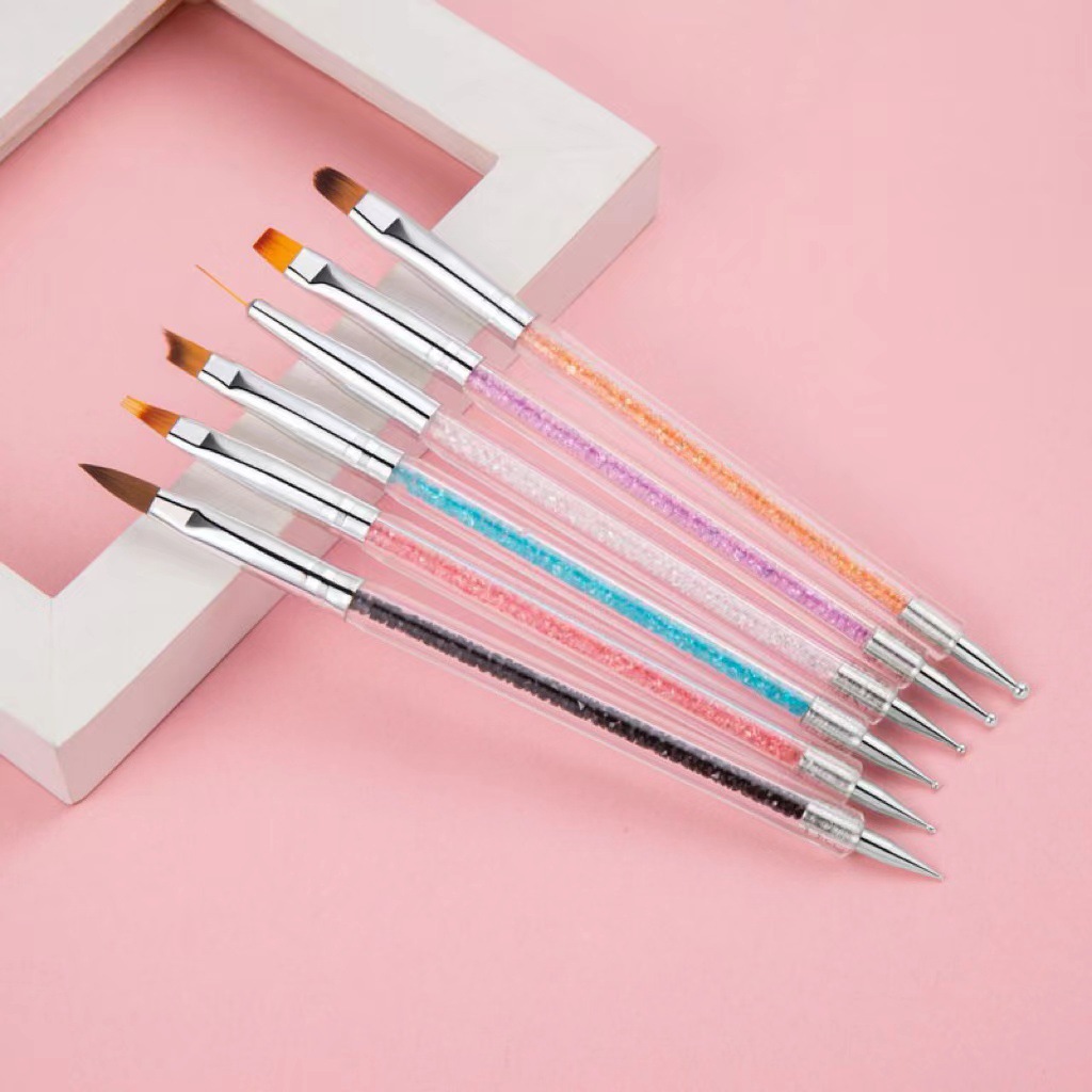 Juego de pinceles de doble pun - Nail Fan Brush reseña y precio