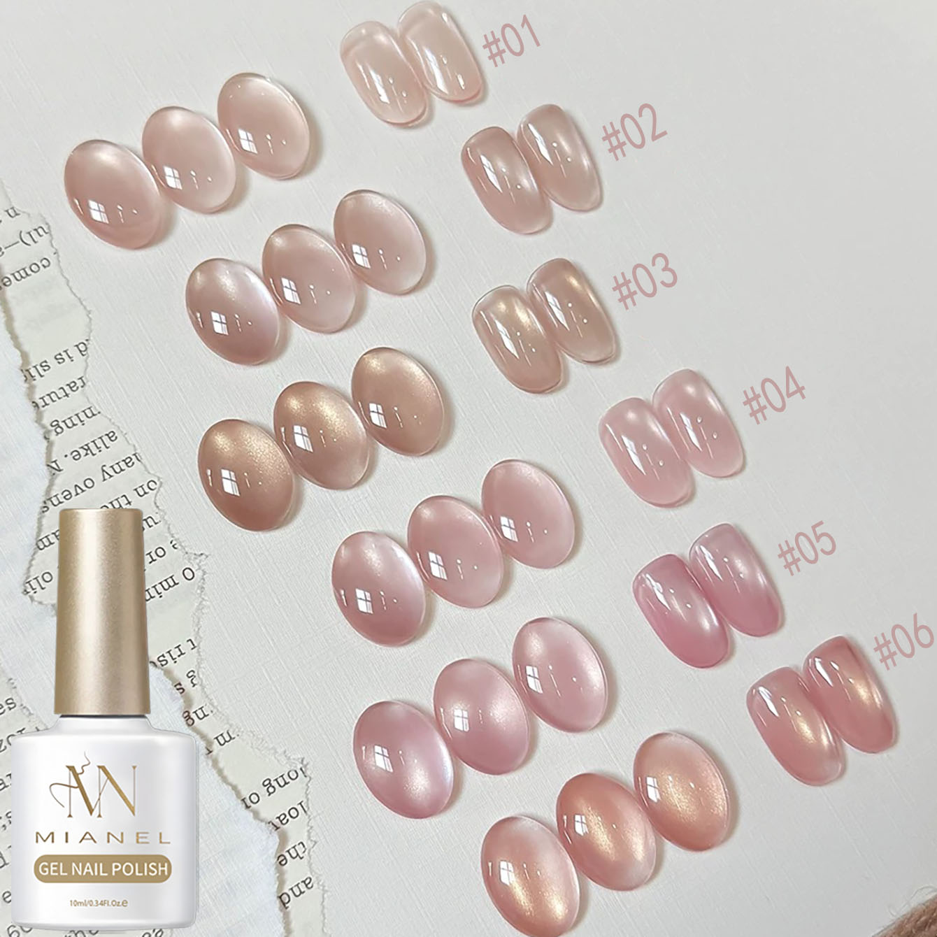 Esmalte de Uñas en Gel Efecto  - Nail Art Pink Cat Eye reseña y precio